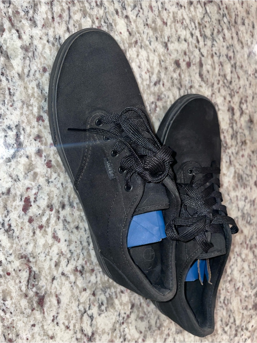 Vans Black Attwood Lows- Canvas Low-Top Sneakers